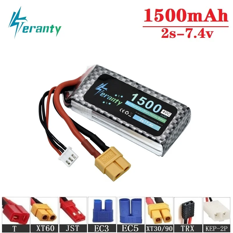 Литиевая батарея Teranty Power 7 4 В 1500 мАч 40C для радиоуправляемых игрушек автомобилей