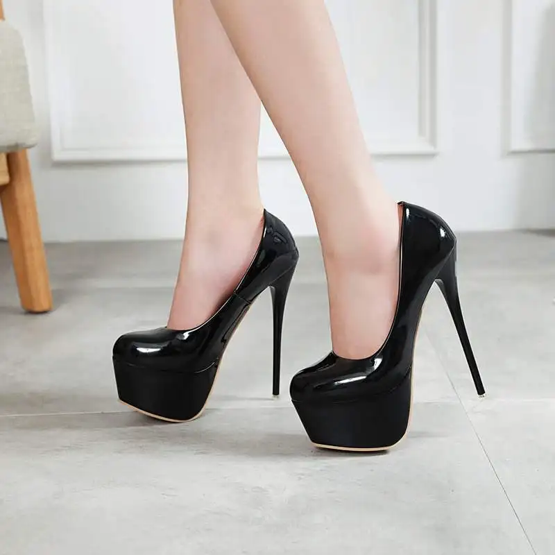 

2019 new super high-heeled color matching sexy wild waterproof platform shoes women