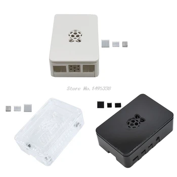 

ABS Black/White/Transparent Case Cover Enclosure Shell Box + Heat Sinks + Cooling Fan for Raspberry Pi 4B Model Whosale&Dropship