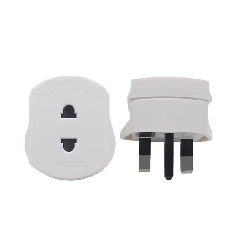 Микрофон белый UK 2 Pin 3 Pin 1A предохранитель переходник для бритвы/Зубная щётка для адаптера переменного тока разъем