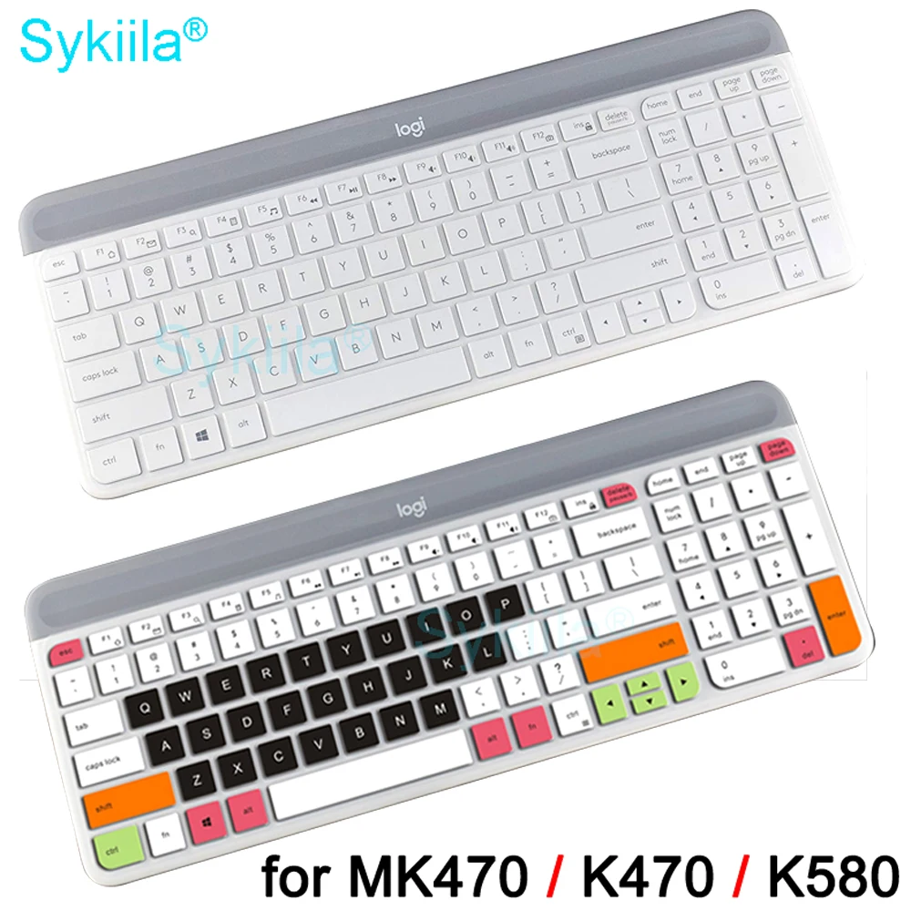 Чехол для клавиатуры Logitech MK470 K470 K580 проводной набор прозрачный черный