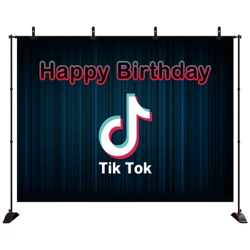 

Musical Symbol Tok Tik Background Beating Audio Frequency Birthday Party Photography Backdrop Photo Booth Studio Banner