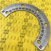 185x120x2 Middle semicircle dial dividing measuring ruler with hole goniometer Stainless steel decorative plate 5