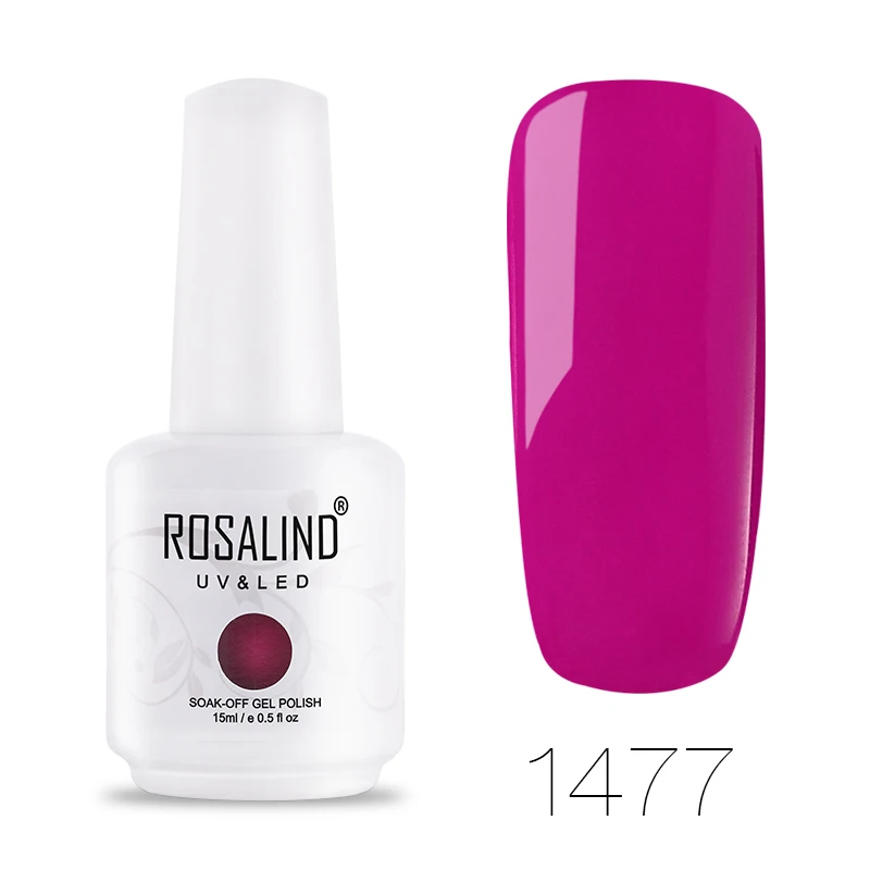 RH1477 ROSALIND 15 мл Гель-лак для ногтей Блестящий неоновый Гель-лак белый замачиваемый Маникюр УФ светодиодный Лампа для дизайна ногтей Гель-лаки - Цвет: RH1477