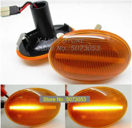 Amber Dynamic 2 шт. Светодиодный Боковой габаритный фонарь поворота светильник для MINI Cooper R55 R56 R57 R58 R59 R60 - Испускаемый цвет: Amber Dynamic