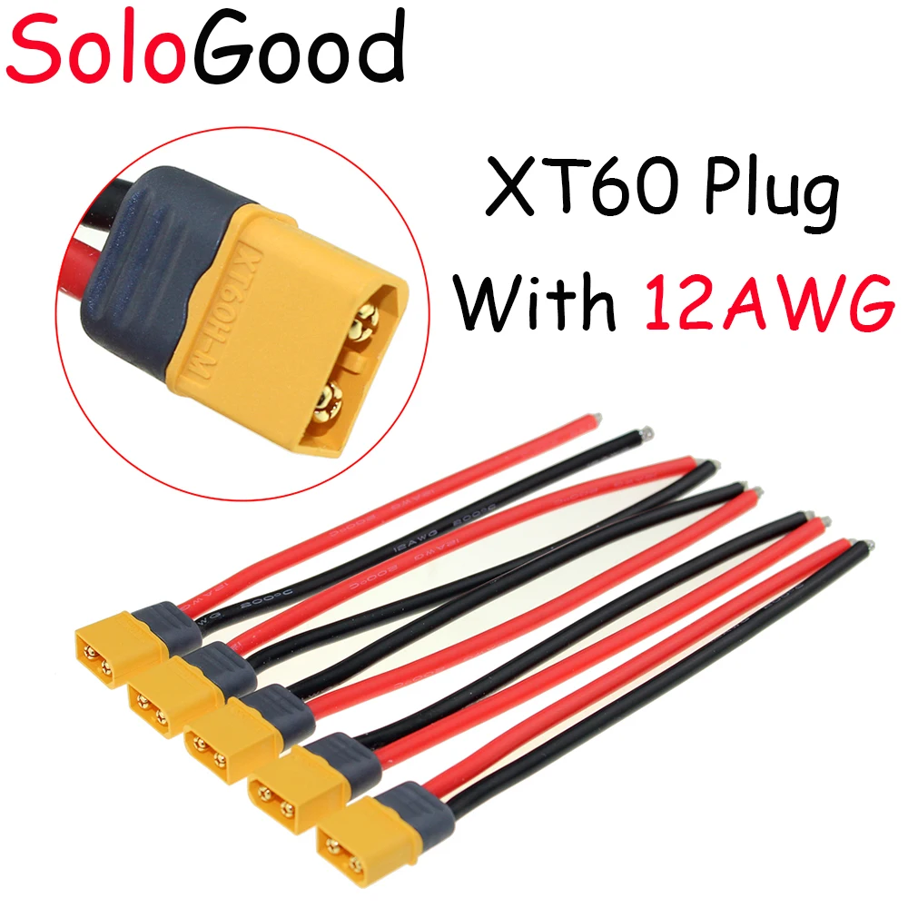 

AMASS XT60 Male Female Connector Plug Pigtails with 150mm 14AWG Silicone Wire RC Battery Cable Wire for RC Lipo Battery