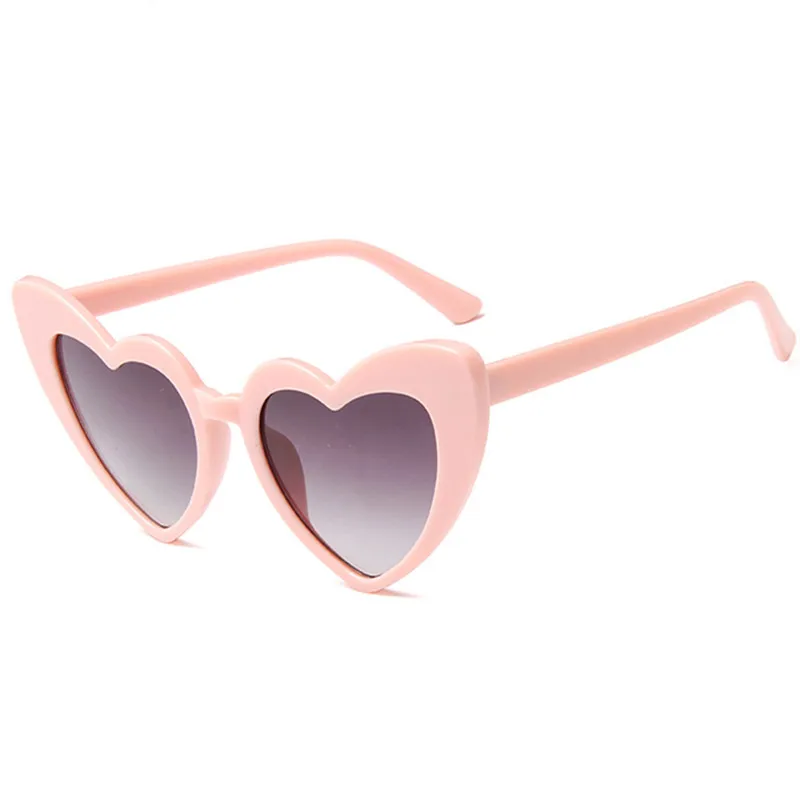Oulylan сердце солнцезащитные очки для женщин фирменный дизайн солнцезащитные очки «кошачий глаз» ретро любовь в форме сердца очки дамы покупки солнцезащитные очки UV400 - Цвет линз: C6pink gray