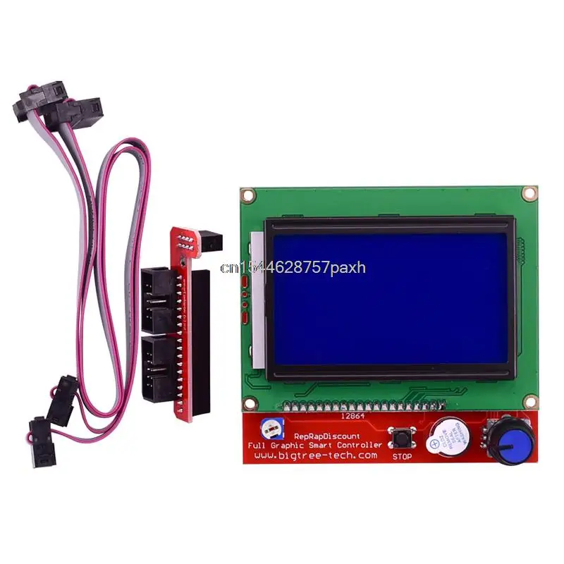 Смарт-контроллер для 3D-принтера RAMPS 1.4 LCD 12864 панель управления с ЖК-дисплеем синий