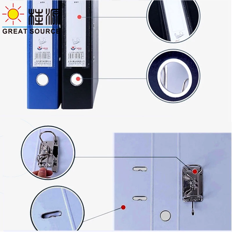 MQQ A3 Lever Arch File 2 D-Rings Paper Board Folder Pull Stationery Document Storage Folder (2PCS)
