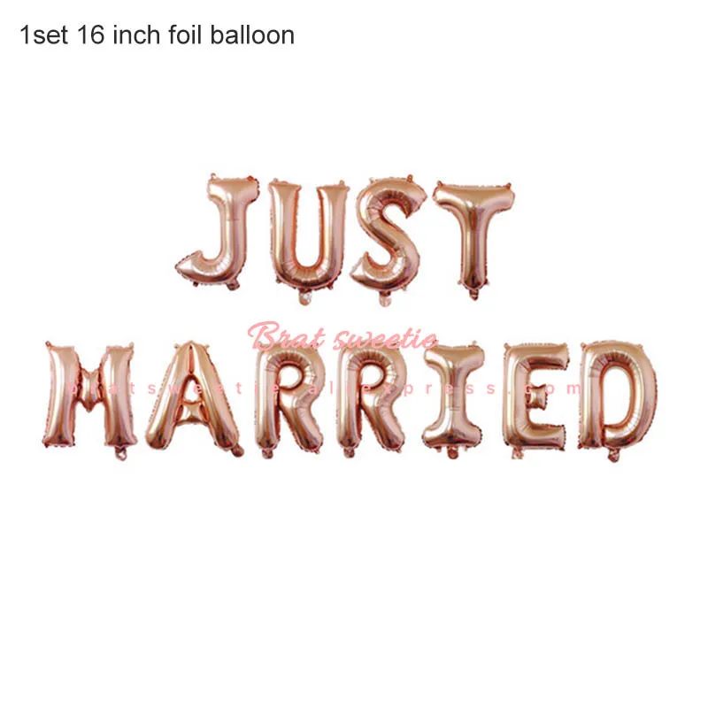 18 дюймов Mr Mrs Balloon Mariage воздушные шары из фольги для любви принадлежности для вечеринки-девичника надувной шар Свадебные украшения - Цвет: rosegold justmarried
