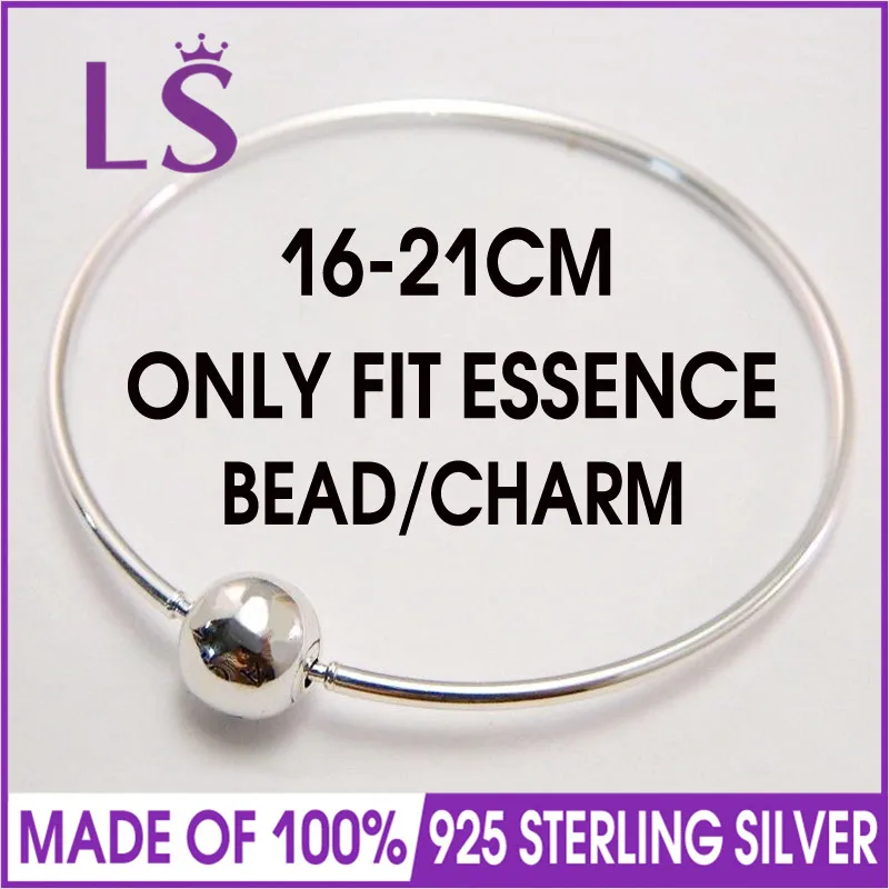 LS Высокое качество Коллекция ESSENCE 925 пробы серебряный браслет серебряные ювелирные изделия очаровательные браслеты Женская мода DIY ювелирные изделия
