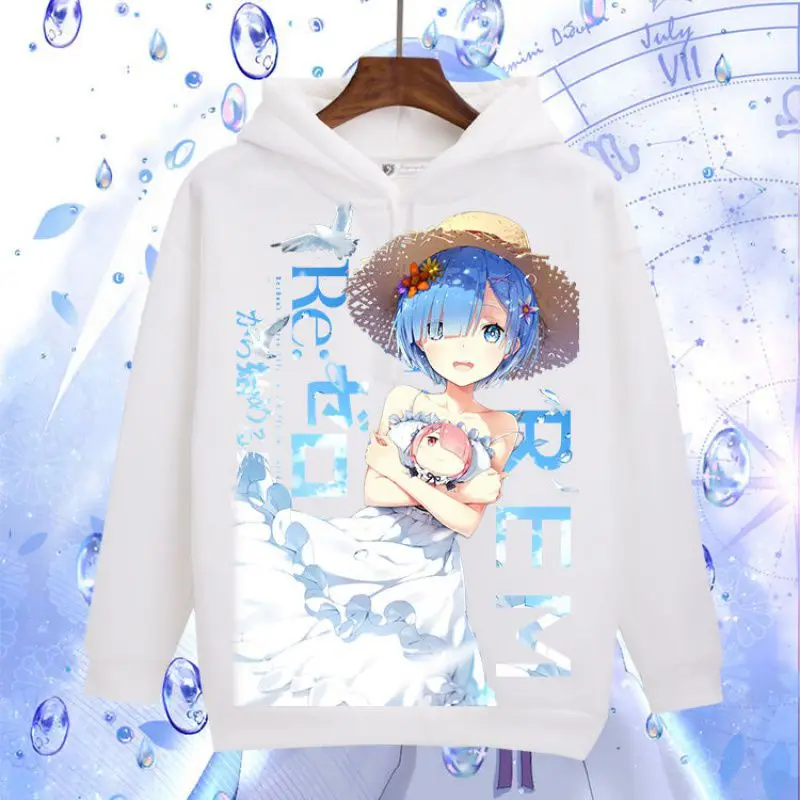 Re: жизнь в другой мир от нуля Cosplay худи с рисунком из аниме Ram Rem осенне-зимние