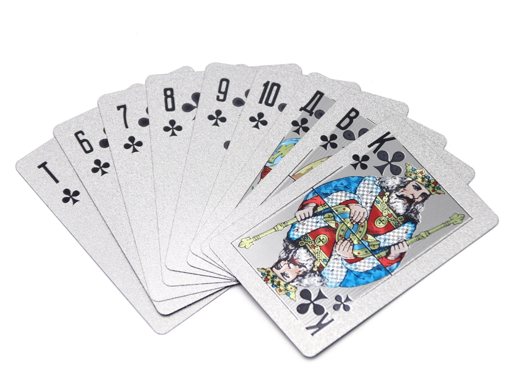 Золотые новые русские покерные 24K игральные карты из золотой фольги ...
