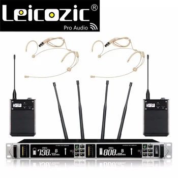 شراءسماعة أذن ليكوزيك ميكروفونو Inalambrico احترافية 615-820 ميجاهرتز PLL صحيح التنوع سماعة أذن احترافية لمسرح حفلات الكنيسة
