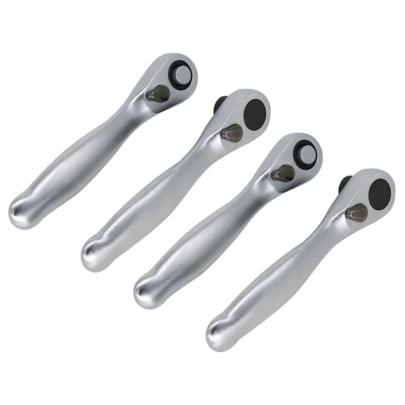 

2 Pcs 72 Tooth Mini 1/4 Inch Spanner Single-Ended Torque Universal Ratchet Wrench Spanner Repair Tools for Vehicle Bicycle Bike