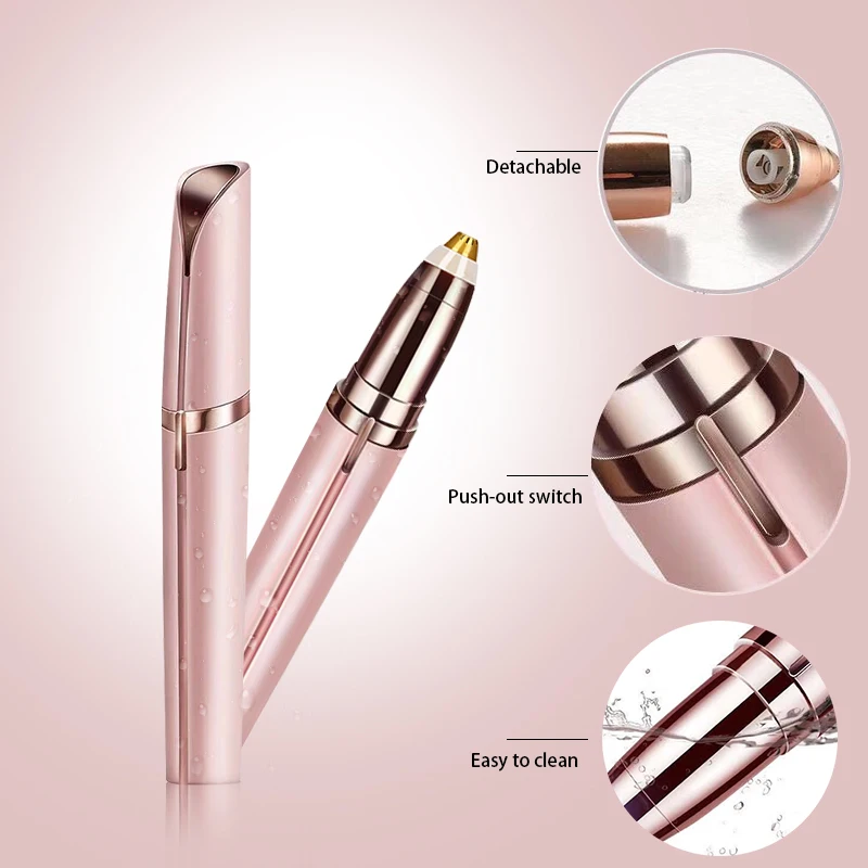

Women Mini Electric Eyebrow Trimmer Eyebrow Shaver Instant Painless Face Brows Hair Remover Epilator Well Touch makeup cosmetics