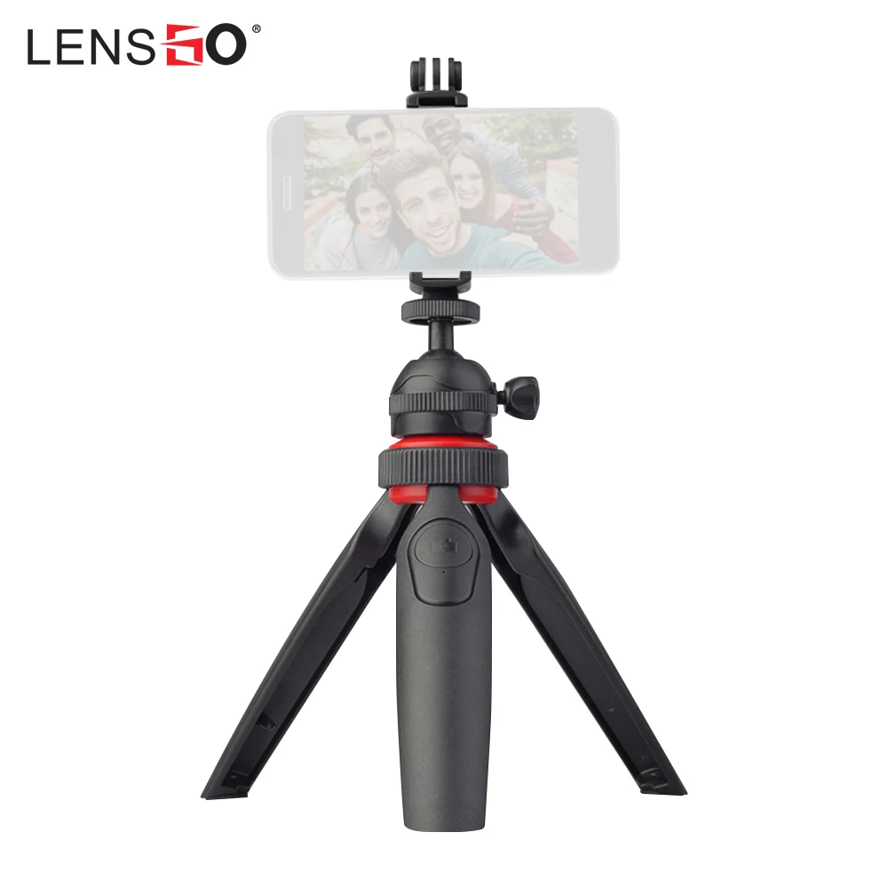 Multi-functional Tabletop Tripod with Phone Holder BT Remote Control for DSLR/ILDC Camera Smartphone - Цвет: Черный