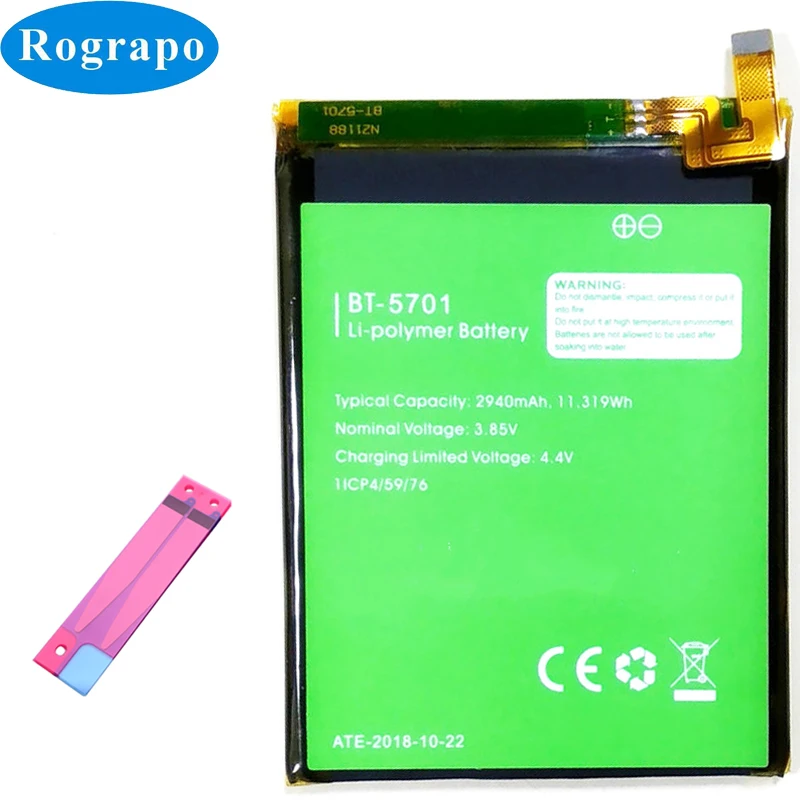 

New 2940mAh BT 5701 Full Replacement Battery For LEAGOO S8 BT-5701 BT5701 5.72inch MTK6750T Mobile Phone +track code