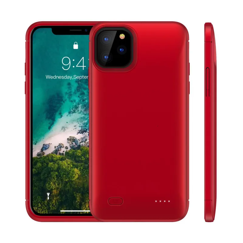 Для iPhone 11 Pro Max чехол для зарядного устройства 6000 мАч внешнего аккумулятора ультра