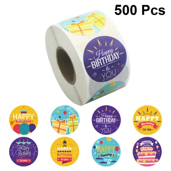

1 Roll Simple Sealing Sticker Self-adhesive Wrapping Sticker for Birthday Gift Envelope DIY