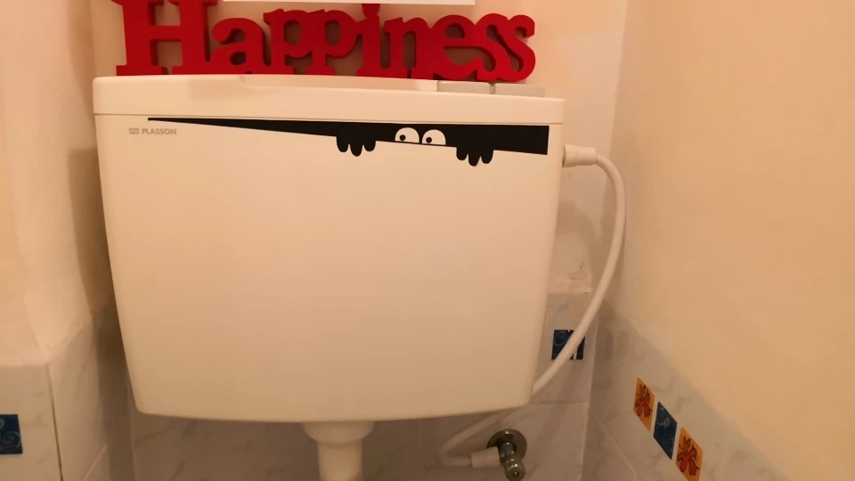 1PC HOT DIY Funny Peep Monster Toilet Bathroom Vinyl Wall Sticker Decal Art Removable Home Decoration - Image 6