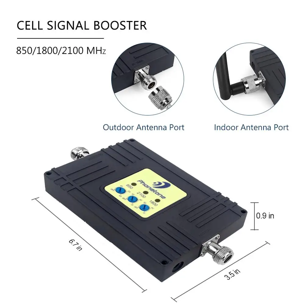 4G LTE Усилитель сотового сигнала трехдиапазонный CDMA 850 DCS 1800 WCDMA 2100 2G 3g 4G GSM повторитель сотового телефона полный набор