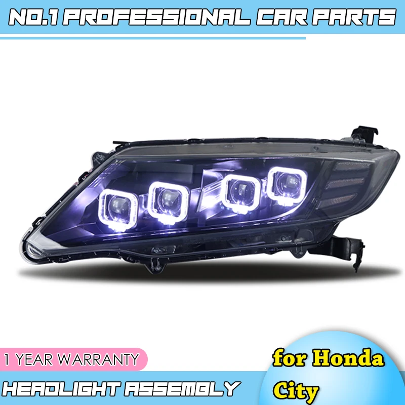 New pattern Car Styling for Honda City Headlight 2015 2016 2017 LED Headlight LED DRL LED Matrix Lens turn light