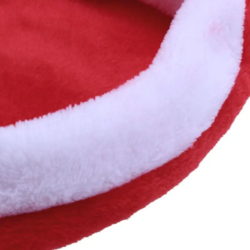 Pet Christmas Red Hat Cloth Santa Elk Velvet Funny Halloween Kitten Puppy Clothes Costume Dog Cat Dressing Accessories