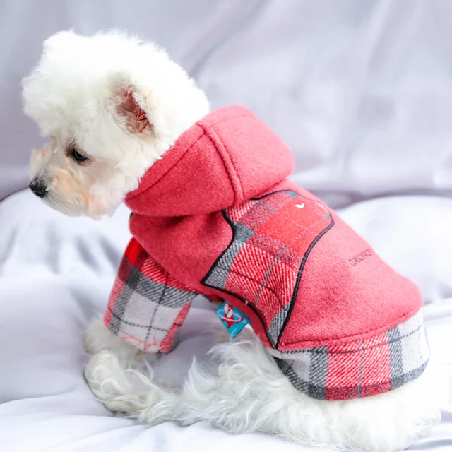 PETCIRCLE Newest Dog Puppy Clothes Plaid Cat Sweater Pet Cat Fit Small Dog Autumn And Winter Pet Cute Costume Dog Cloth Dog Coat 6
