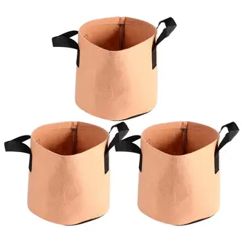 

3pcs Planting Growing Bags Nonwoven Planters Thickened Carrot Growing Pouch Moveable Onion Planting Container for Home Garden