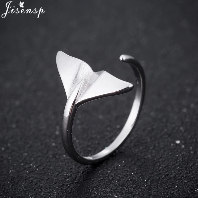 Jisensp Minimalist Jewelry Silver Color Geometric Rings for Women Adjustable Round Triangle Heartbeat Finger Ring bague femme SYJZ149