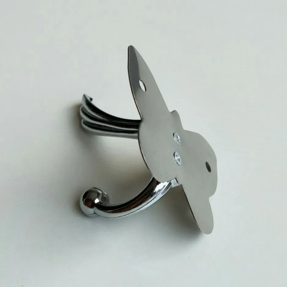 Clothes Hook Coat Hook Alloy Single Hook Door Hanging Double Hook Bathroom Wardrobe Hook Clothes Hook Wall Hangers Hardware