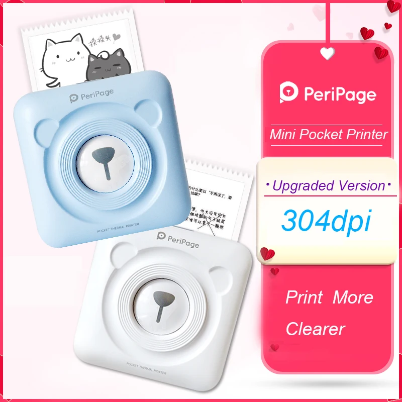 Peripage Мини карманный фото Bluetooth термопринтер этикетка портативный принтер A6 304
