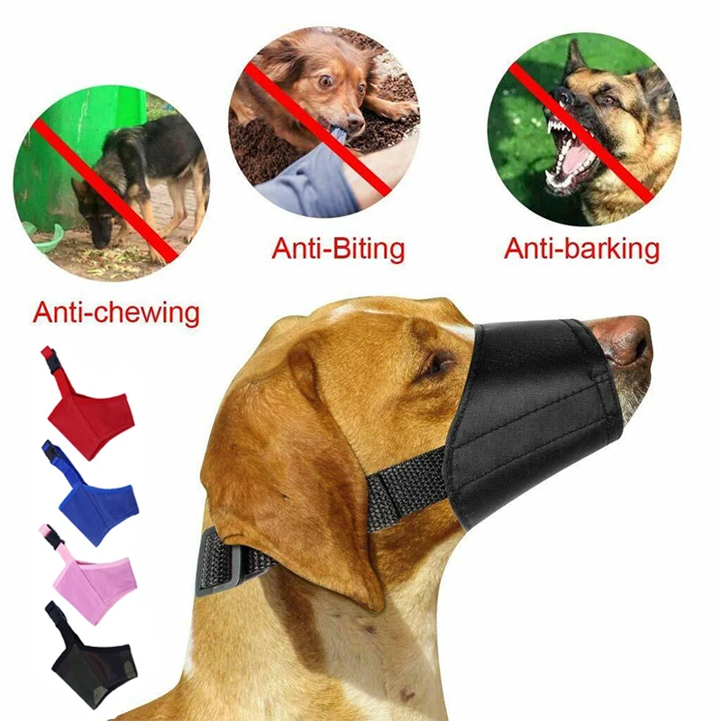 dog muzzle Adjustable Dog Mouth Muzzle for Large Small Medium Dog Anti Bark Bite Chew Training