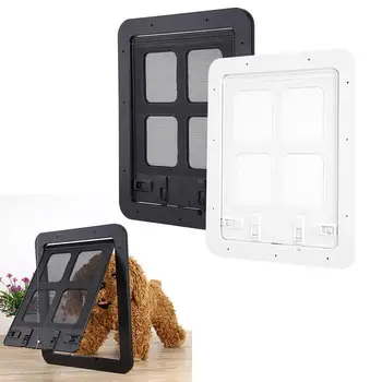 

Pet Screen Door Foldable Plastic Practical Fashion Soft Cats Dogs Security Flap Door Lockable Gate Way Kitten Free Access Door