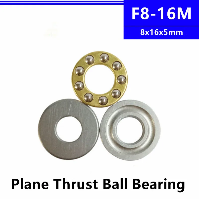 

50Pcs/100Pcs High Precision F8-16M 8x16x5mm Miniature Plane Thrust Axial Metal Ball Bearing 8*16*5mm