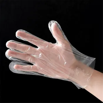 

1000pc Plastic Disposable Gloves Restaurant Home Service Catering Hygiene Safety Gloves for woman man clean tool Gloves