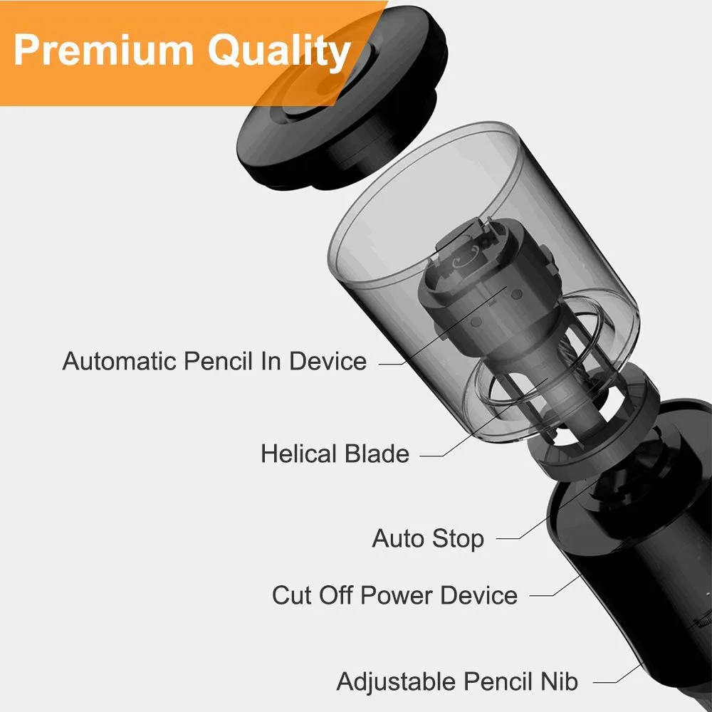 Automatic Electric Pencil Sharpener Heavy Duty Rechargeable for Classroom Auto Stop Fast Sharpen In 3s School Office Stationery