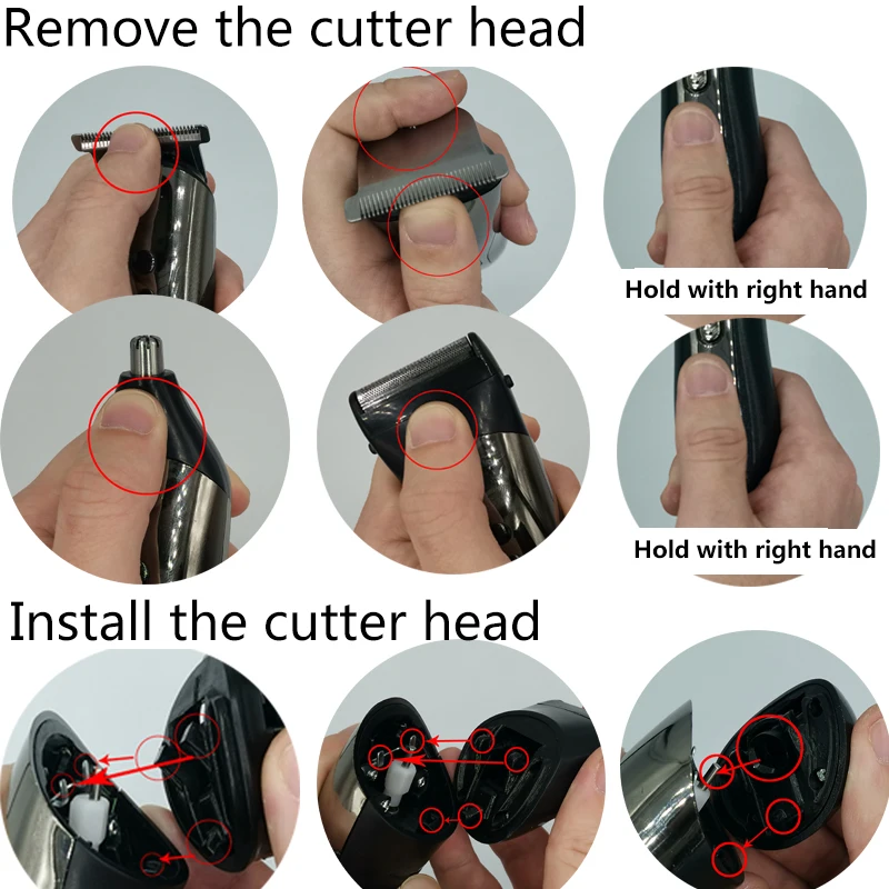 Günstige Kemei Elektrische Haar Clipper multi funktion haar trimmer männer bart trimmer drei in one rasiermesser waschbar 5