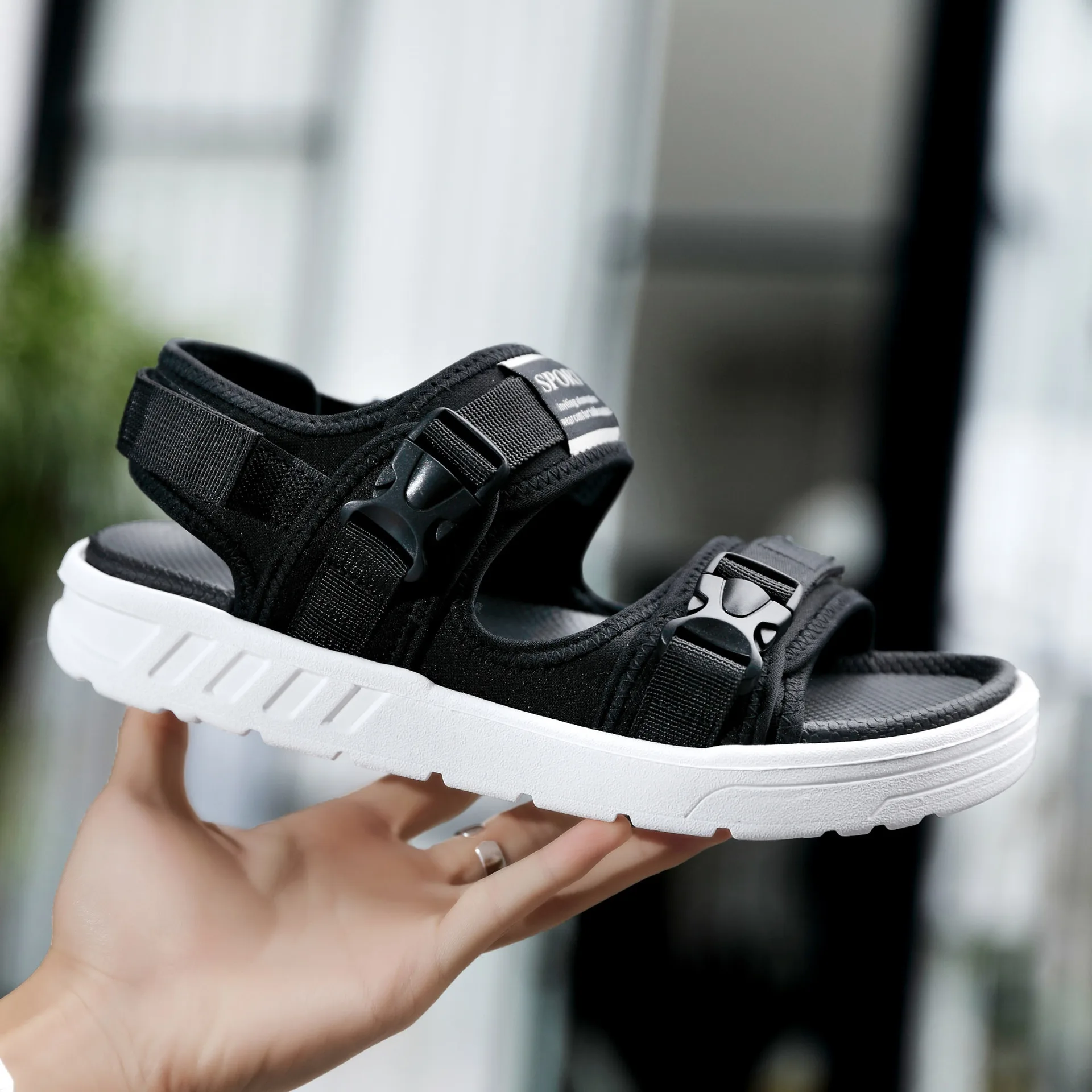 

2019 New Style Sports Sandals for Two-Button Eva Ultra-stretch Viet Nam Casual Sandals Thick Bottomed Sandals 36-48 Code