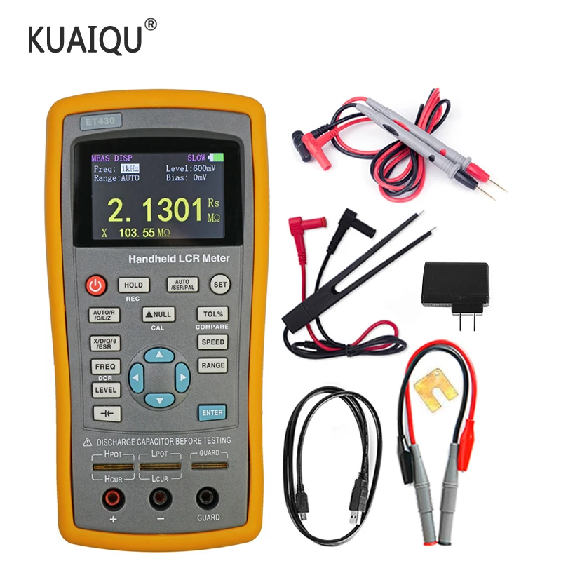 Et430 Digital Handheld Lcr Meter Portable Digital Bridge Lcr Inductance