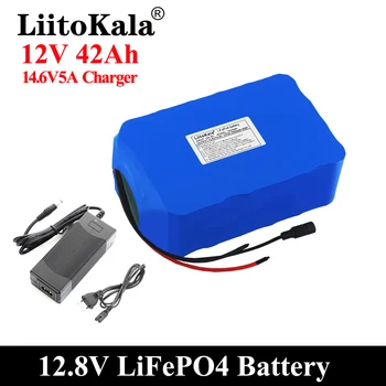 LiitoKala 12V 40Ah Lifepo4 akumulator zrównoważony BMS dla łódź elektryczna i system ups 12 8V z 4S 100A BMS tanie i dobre opinie 12 8V42Ah Rohs CN (pochodzenie) Tylko baterie 215*135*73mm