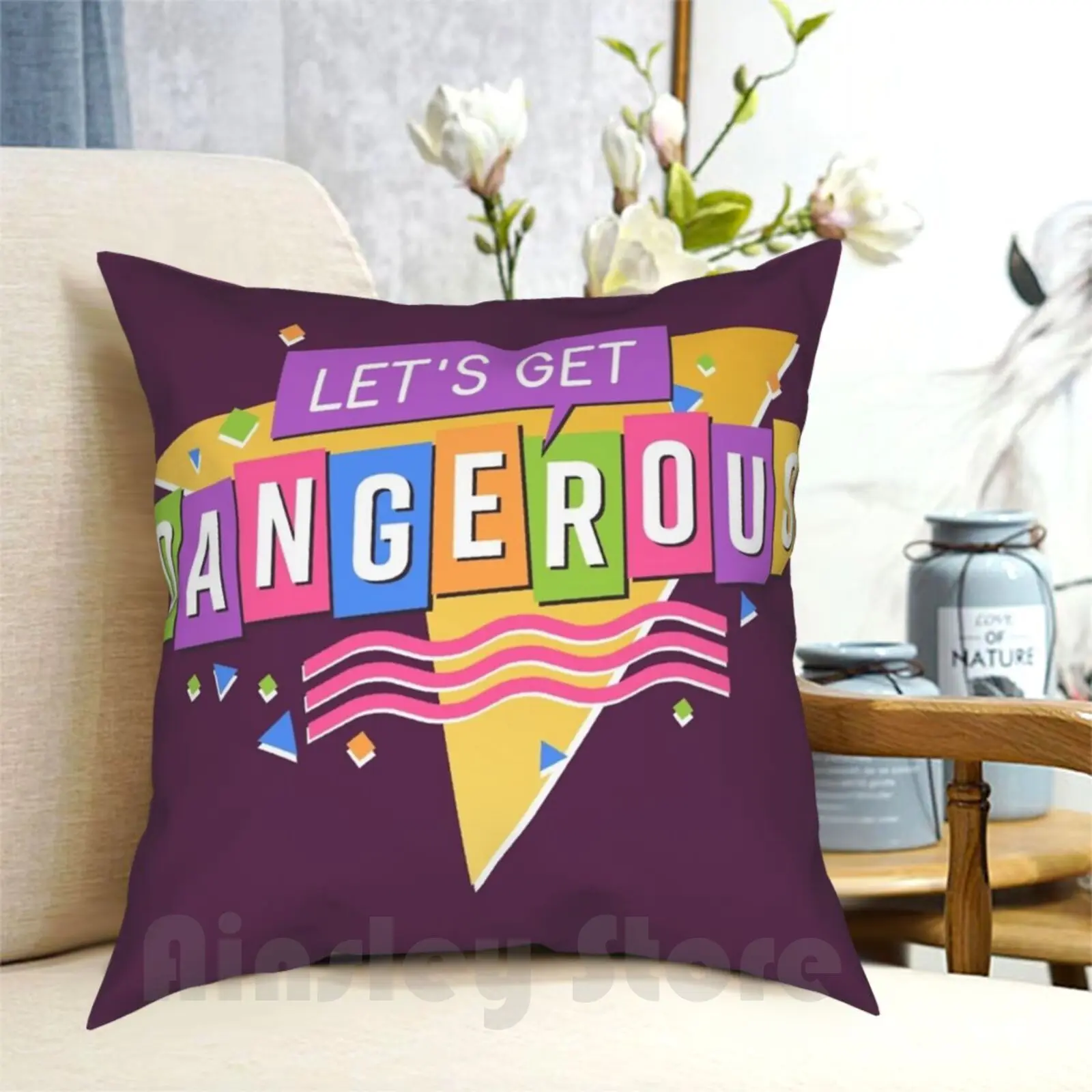 

Let'S Get Dangerous Pillow Case Printed Home Soft DIY Pillow cover Afternoon Superhero Cartoons