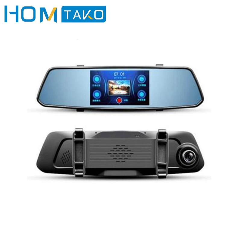 Car DVR 5.0 Screen 1080P Full HD Dual Lens Rear View Dash Cam Vehicle Monitor Video Recorder Camera Auto Detector Car Camcorder