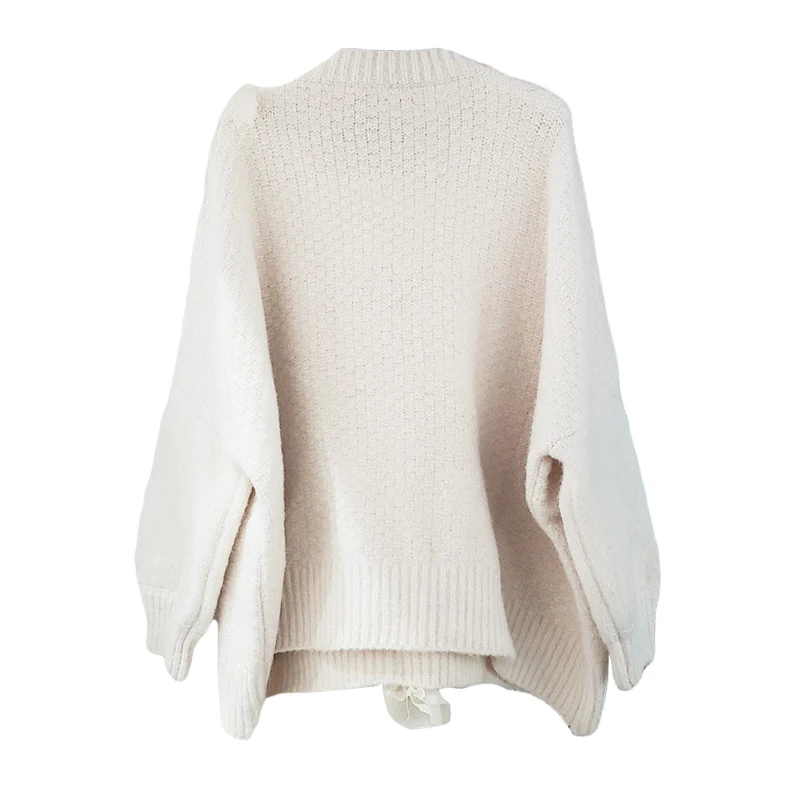 GALCAUR Patchwork Appliques Sweater For Women O