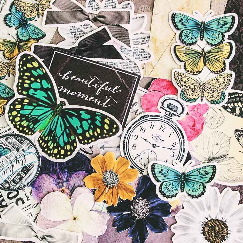 60PCSBeautifulbutterflyStickersCraftsAndScrapbookingstickers