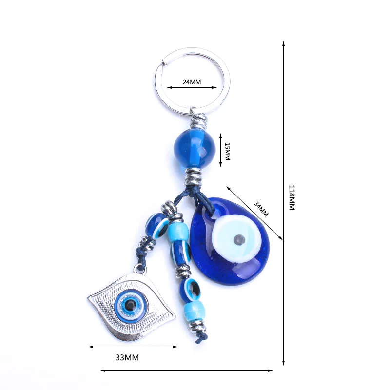 Брелок для ключей с голубым глазом и стеклом от сглаза, брелок с кисточкой из сплава в виде совы, автомобильный брелок Хамса для мужчин, женщин, детей, ювелирные изделия, подарки EY1082 - Цвет: 8