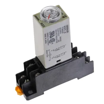 

Delay Timer 0-3Min H3Y-2 DC12V DC24V AC110V AC220V Time Relay with PYF08A 8pin Base Mini Time Relay