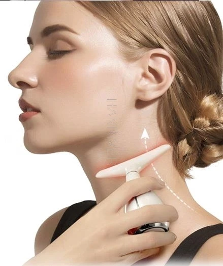 

LED Photon Therapy Neck and Face Lifting Massager Vibration Skin Tighten Reduce Double Chin Anti-Wrinkle Remove Device