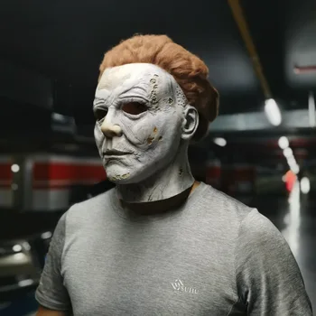 

Horror Michael Myers LED Halloween Kills Mask Cosplay Scary Killer Full Face Latex Helmet Halloween Party Costume Props Gift